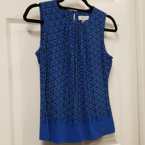 Petite Calvin Klein Geometric blouse Small EUC